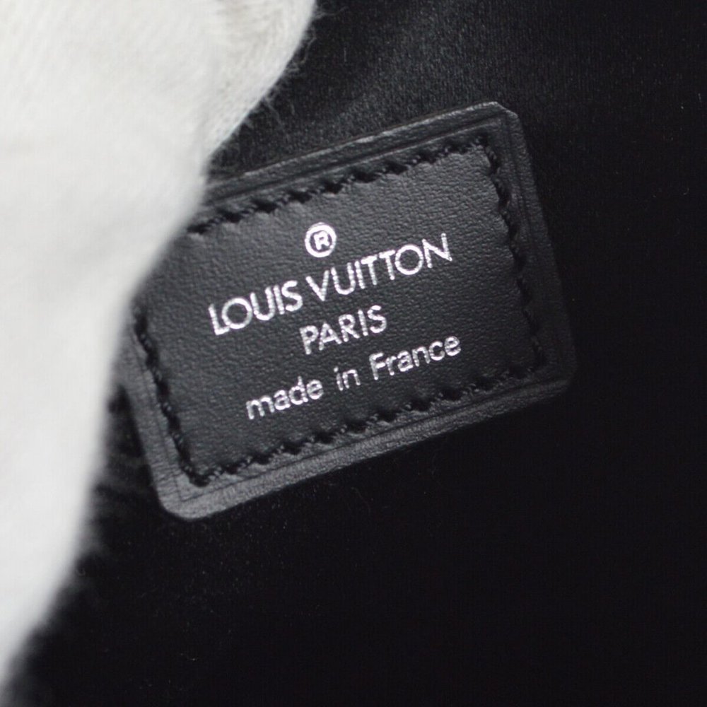 LOUIS VUITTON LITTLE BUCKET HAND BAG BLACK MONOGRAM SATIN - Picture 11 of 15